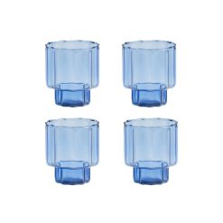 & klevering Verres | Verre Bloom Verre Bleu / Set De 4 - & Klevering