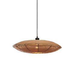 GOOD&MOJO Suspensions | Suspension Tanami Fibre Vegetale Bois Beige / Rotin / O 55 X H 14 Cm - Good&Mojo