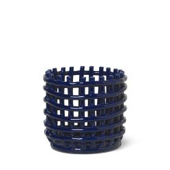 Ferm Living Centres De Table Et Vide-Poches | Corbeille Ceramic Small Ceramique Bleu / O 16 X H 14,5 Cm - Fait Main - Ferm Living