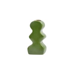 & klevering Vases | Vase Clay Ceramique Vert / L 6,5 X H 14,5 Cm - & Klevering