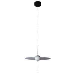 DCW Éditions Suspensions | Suspension Mono M400 Metal Verre Gris Noir / Led - O 40 Cm / Orientable - Dcw Editions