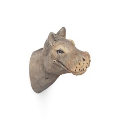 Ferm Living Portemanteaux Et Pateres | Patere Animal Bois Multicolore / Hippo - Sculpte Main - Ferm Living