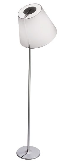 Artemide Lampadaires | Lampadaire Melampo Terra Metal Tissu Gris / H 163 Cm - Artemide