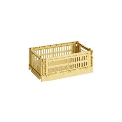 Hay Paniers Et Petits Rangements | Panier Colour Crate Plastique Jaune Small / 17 X 26,5 Cm - Recycle - Hay