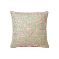 POPUS EDITIONS Coussins | Coussin Coco Tissu Rose Vert / 45 X 45 Cm - Mohair - Popus Editions