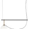 Artemide Suspensions | Suspension Nh S2 Verre Noir Or Metal / Globe O 22 - L 87 Cm - Artemide