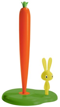 Alessi Nettoyage Et Rangement | Porte-Rouleau Essuie-Tout Bunny And Carrot Plastique Vert - Alessi