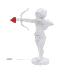 Seletti Lampes De Table | Lampe De Table Cupid Led Plastique Blanc / H 63 Cm - Seletti