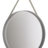 Hay Miroirs | Miroir Mural Strap Metal Plastique Gris / O 70 Cm - Sangle En Silicone - Hay