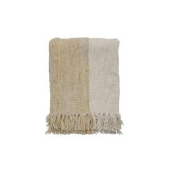 Bloomingville Linge De Lit | Plaid Giuliana Tissu Beige / 150 X 125 Cm - Bloomingville